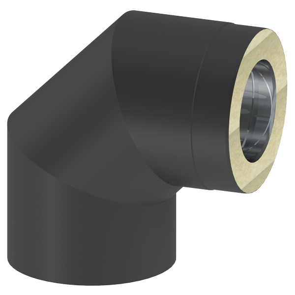 615302901 - Knerør Ø150x90° m/luke halv-iso